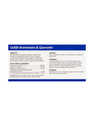 Cellife Bromelains & Quercetin 60s