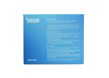 Cellife Drink Check Test – Ketamine, Flunitrazepam & GHB – 10 Tests