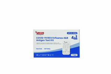Cellife 4-in-1 COVID-19, RSV & Influenza A/B Rapid Antigen Test Kit