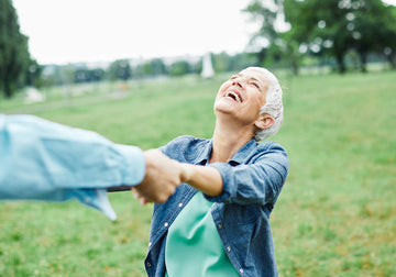 Healthy Elderly Woman Enjoying Life